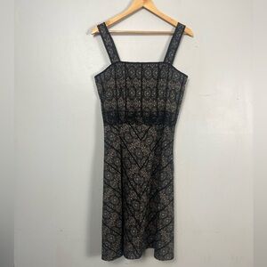 Anthropologie Beth Bowley Mandela lace printed dress size 8 cotton
